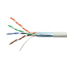 Grey 24awg FTP shielded solid copper cat5e cable